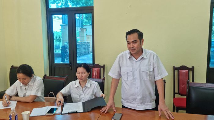 Phó Chi cục trưởng Chi cục Chăn nuôi Thủy sản và Thú y Hà Nội Ngô Đình Loát phát biểu. Ảnh: Ánh Dương