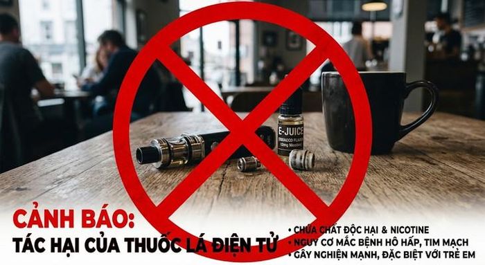 Tác hại khôn lường từ hút thuốc lá điện tử trong thời gian dài- Ảnh: Ngọc Anh.