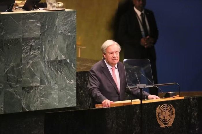 Tổng thư ký LHQ Antonio Guterres phát biểu