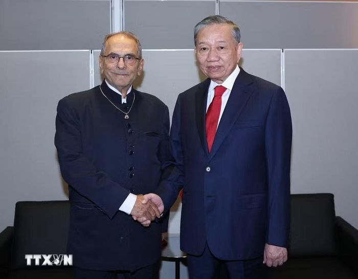  Tổng Bí thư, Chủ tịch nước Tô Lâm gặp Tổng thống Timor Leste José Ramos-Horta. Ảnh: Thống Nhất/TTXVN. 