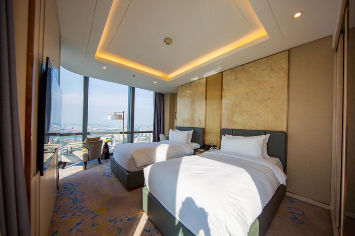  Không gian căn phòng tại khách sạn nằm trong Landmark 81 (TP.HCM). Ảnh: Phương Lâm. 