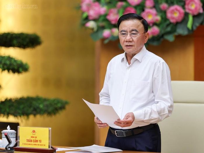 Thường trực Ban Bí thư Trần Cẩm Tú phát biểu tại Hội nghị. Ảnh: chinhphu.vn