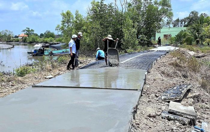 Theo tinh thần Nghị quyết số 16 của Tỉnh ủy Cà Mau, đến năm 2030, Cà Mau sẽ bê-tông hóa toàn bộ đường giao thông nông thôn đạt chuẩn.