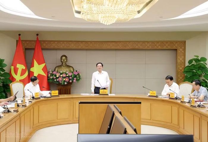Phó Thủ tướng Hồ Quốc Dũng chủ trì cuộc họp. (Ảnh: chinhphu.vn/Gia Huy)