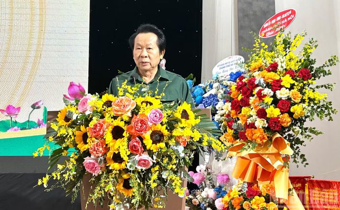 Chủ tịch Hội Cựu Thanh niên xung phong Việt Nam Thân Đức Nam phát biểu chỉ đạo Đại hội.