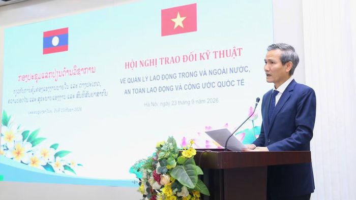 Thứ trưởng Nội vụ Cao Huy phát biểu tại hội nghị. (Ảnh BTC)