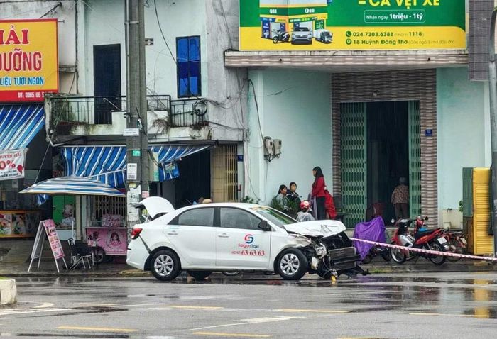 Hiện trường vụ TNGT. Ảnh: An Nhơn hôm nay