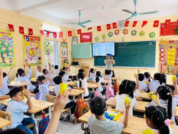 Một giờ học tại Trường Tiểu học Bắc Vũ Dương, tỉnh Ninh Bình.