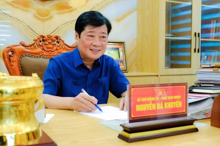Ông Nguyễn Bá Khuyến - Bí thư Đảng ủy, Chủ tịch HĐND xã Yên Sơn.