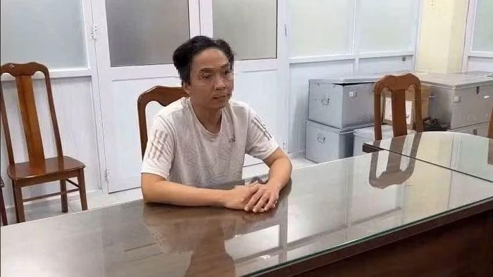 Đối tượng tại cơ quan công an. Ảnh CACC