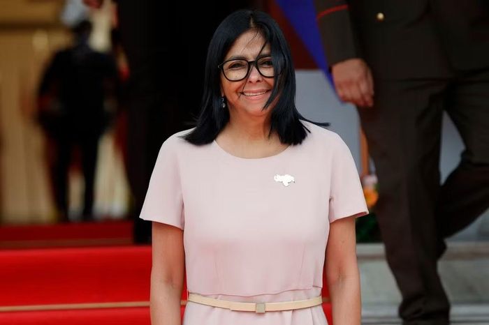 Tổng thống lâm thời Venezuela Delcy Rodriguez. (Ảnh: AP)
