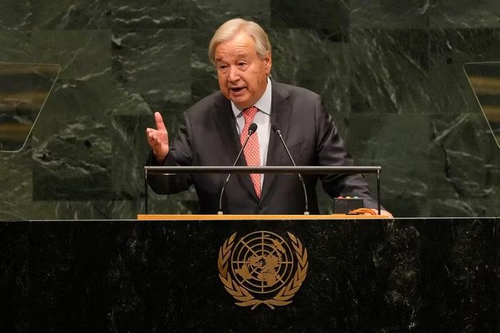Tổng Thư ký LHQ Antonio Guterres phát biểu ngày 22/9. (Ảnh: AP)
