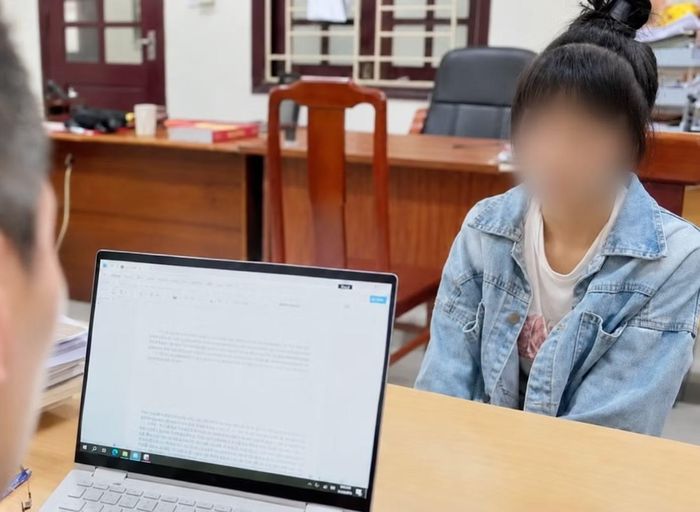 Đối tượng Như tại cơ quan điều tra.
