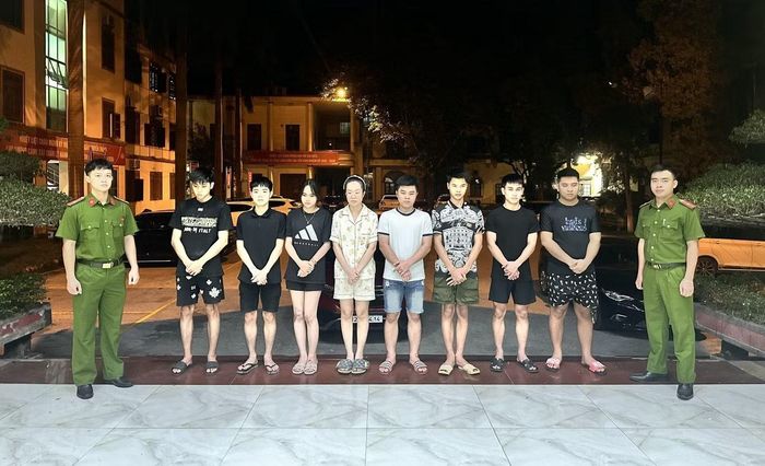 Nhóm lừa đảo trực tuyến bị Công an tỉnh Lạng Sơn bắt giữ.