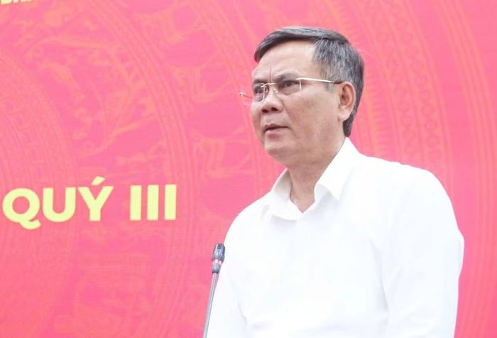 Phó Chủ tịch Ủy ban Trung ương MTTQ Việt Nam Trần Thắng phát biểu tại hội nghị. (Ảnh: Q.V)