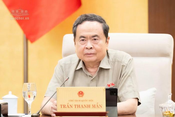 Chủ tịch Quốc hội Trần Thanh Mẫn phát biểu. (Ảnh: QH)