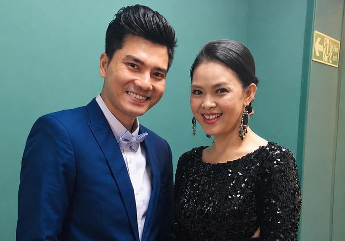 Diễn viên Thành Được và bà xã Vân Anh.