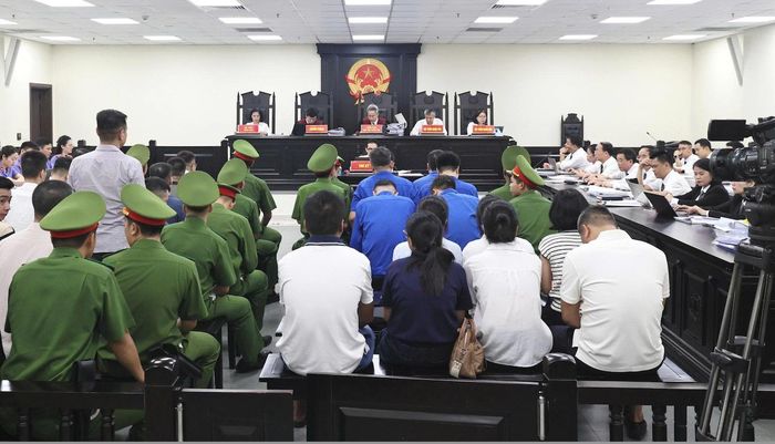 Phiên tòa xét xử vụ án. Ảnh: CTV