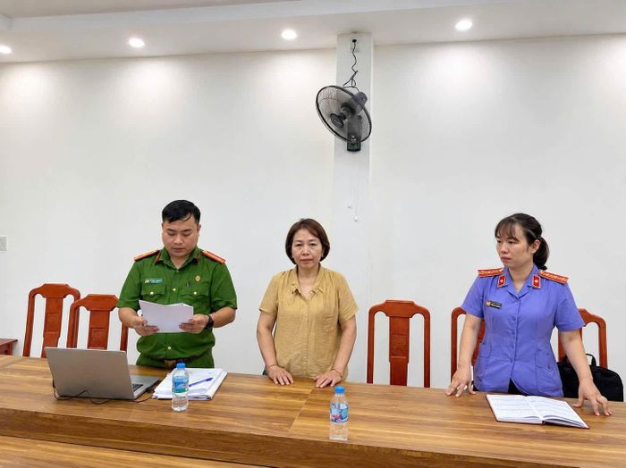 Cơ quan công an khởi tố vụ án, khởi tố bị can đối với Lã Thị Phương Hoa. Ảnh: CACC