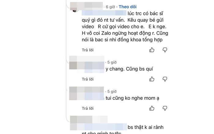 Các phụ huynh cho biết còn một đối tượng khác xưng là bác sĩ Quý cũng nhắn tin yêu cầu gửi video nhạy cảm của trẻ. Ảnh chụp màn hình.