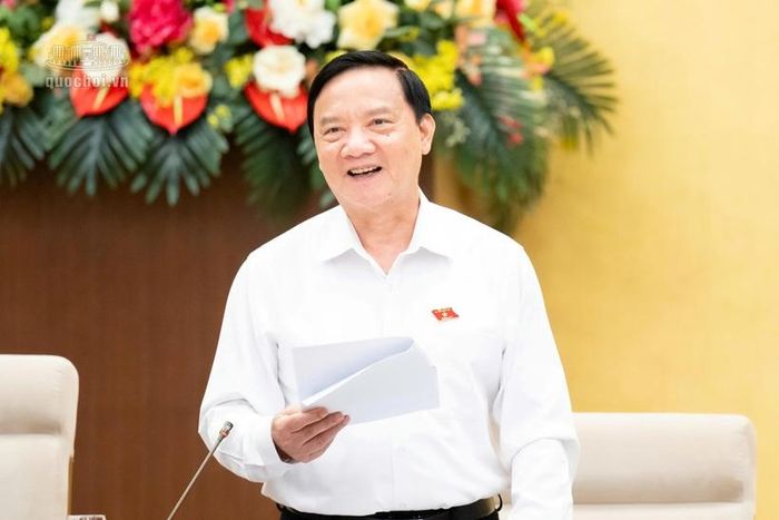  Phó Chủ tịch Quốc hội Nguyễn Khắc Định kết luận nội dung phiên họp. Ảnh: CTTĐT Quốc hội