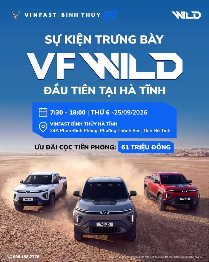 Thông tin về sự kiện trưng bày. Ảnh: VinFast Bình Thuỷ.