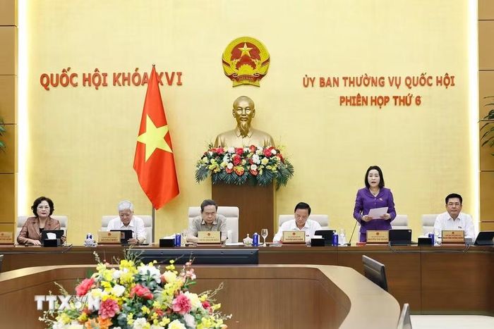 Phó Chủ tịch Quốc hội Nguyễn Thị Thanh phát biểu. (Ảnh: Doãn Tấn/TTXVN)