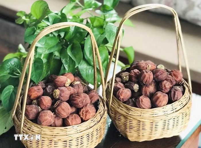 Sản phẩm hồng dẻo vành khuyên. (Ảnh: Quang Duy/TTXVN)