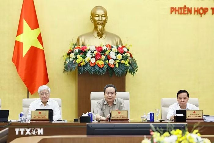 Chủ tịch Quốc hội Trần Thanh Mẫn phát biểu. (Ảnh: Doãn Tấn/TTXVN)