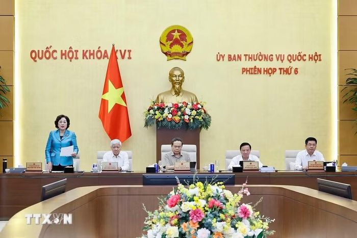 Phó Chủ tịch Quốc hội Nguyễn Thị Hồng phát biểu. (Ảnh: Doãn Tấn/TTXVN)