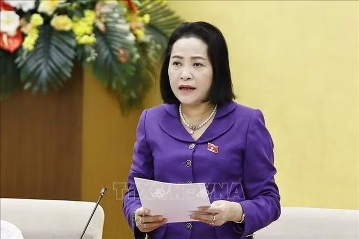 Phó Chủ tịch Quốc hội Nguyễn Thị Thanh phát biểu. Ảnh: Doãn Tấn/TTXVN