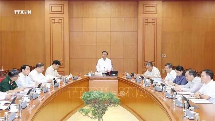 Thường trực Ban Bí thư Trần Cẩm Tú phát biểu chỉ đạo. Ảnh: Phương Hoa/TTXVN