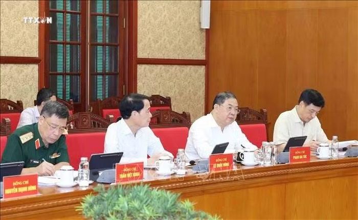 Các đại biểu tham dự buổi làm việc. Ảnh: Phương Hoa/TTXVN