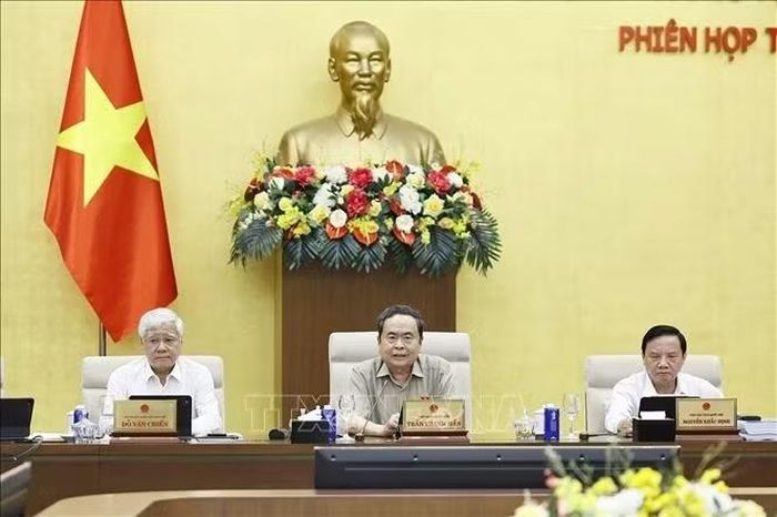 Chủ tịch Quốc hội Trần Thanh Mẫn phát biểu. Ảnh: Doãn Tấn/TTXVN