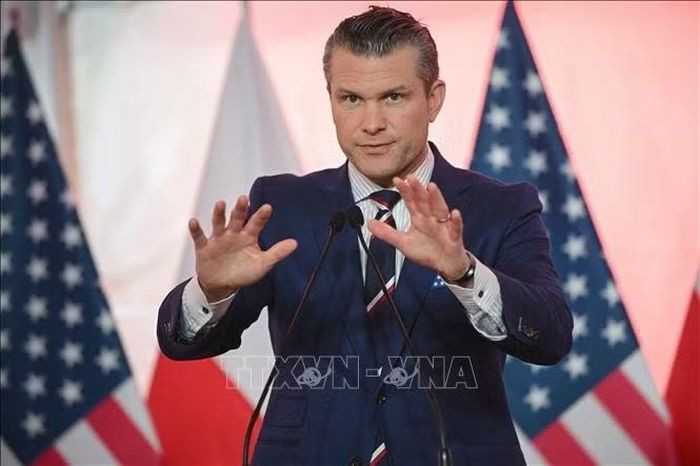 Bộ trưởng Chiến tranh Mỹ Pete Hegseth. Ảnh: PAP/TTXVN
