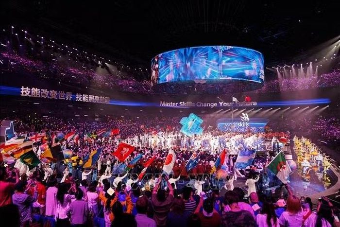 Quang cảnh lễ khai mạc Kỳ thi Kỹ năng nghề thế giới (WorldSkills) 2026 tại Thượng Hải, Trung Quốc ngày 22/9/2026. Ảnh: THX/TTXVN phát