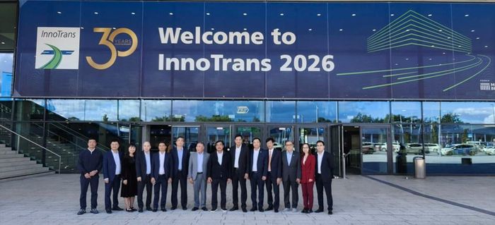 Đoàn công tác Bộ Xây dựng Việt Nam do Thứ trưởng Bùi Xuân Dũng dẫn đầu tham dự InnoTrans 2026 tại Berlin (Cộng hòa Liên bang Đức) mới đây. Ảnh: Bnews/vnanet.vn phát