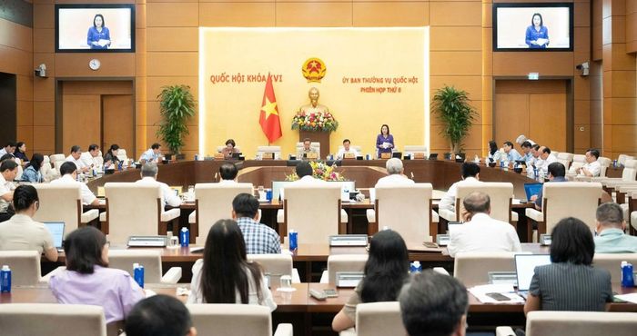 Phó Chủ tịch Quốc hội Nguyễn Thị Thanh phát biểu kết luận Phiên họp