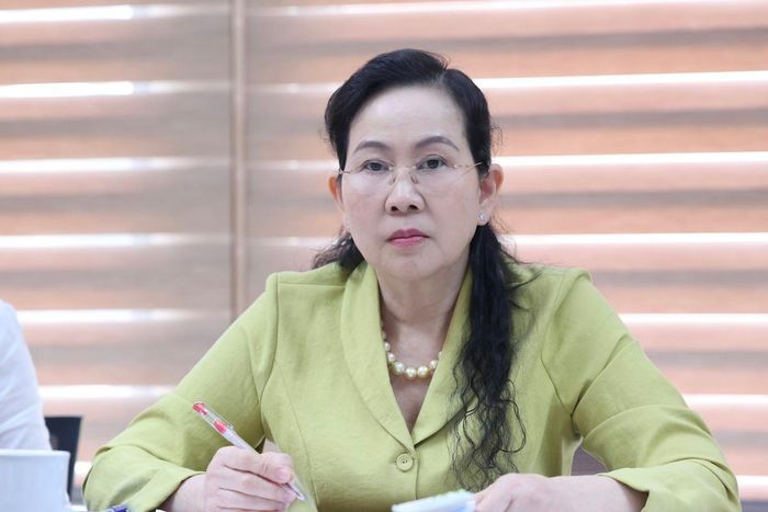 Bà Lê Thị Thủy, Ủy viên TƯ Đảng, Phó Chủ tịch Ủy ban Trung ương MTTQ Việt Nam, Chủ tịch Hội LHPN Việt Nam, tại phiên họp xét Giải thưởng Phụ nữ Việt Nam năm 2026. 