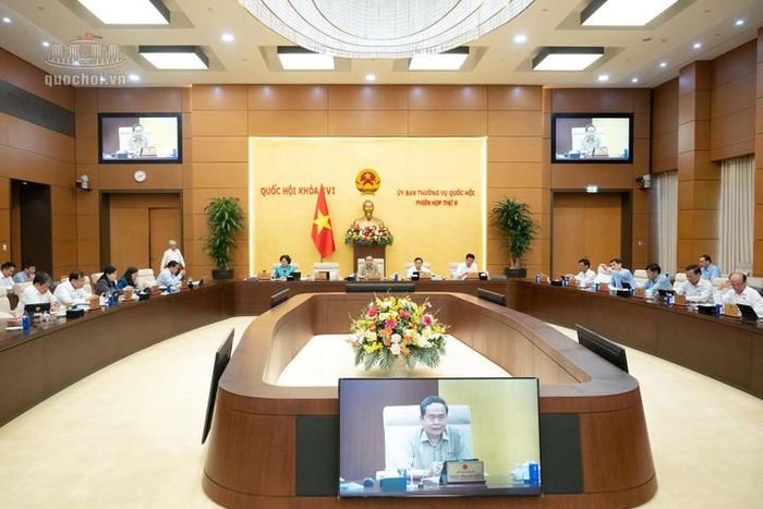 Chủ tịch Quốc hội Trần Thanh Mẫn phát biểu tại Phiên họp.
