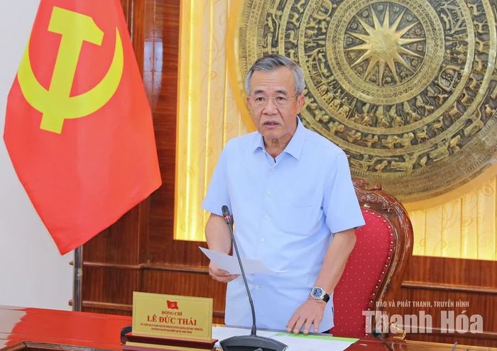 Bí thư Tỉnh ủy, Trưởng Ban Chỉ đạo phòng, chống tham nhũng, lãng phí, tiêu cực tỉnh Lê Đức Thái phát biểu kết luận phiên họp.