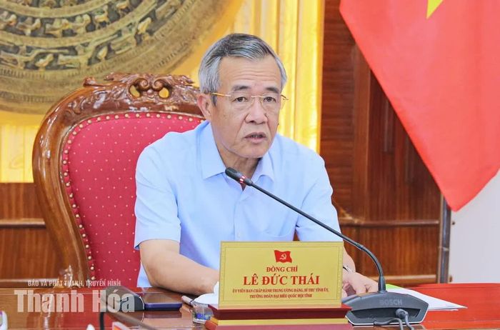 Bí thư Tỉnh ủy, Trưởng Ban Chỉ đạo phòng, chống tham nhũng, lãng phí, tiêu cực tỉnh Lê Đức Thái chủ trì phiên họp.