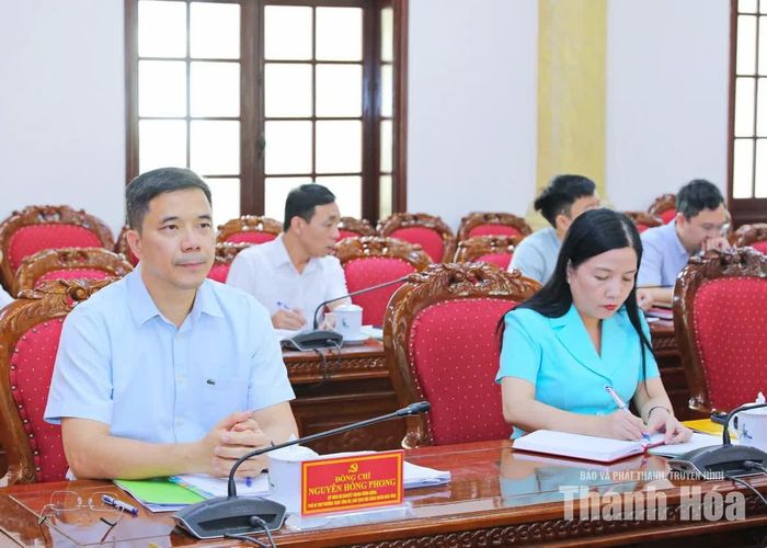 Phó Bí thư Thường trực Tỉnh ủy Nguyễn Hồng Phong và các đại biểu dự phiên họp.