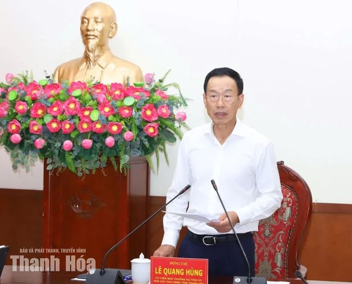 Phó Chủ tịch UBND tỉnh Lê Quang Hùng kết luận hội nghị.