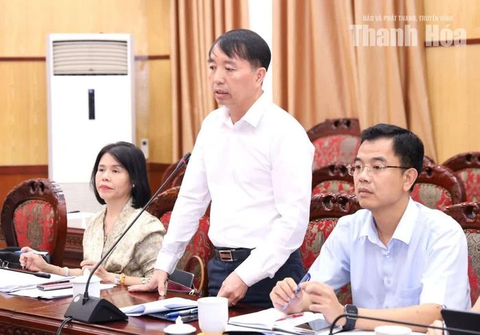 Đại diện Sở Nông nghiệp và Môi trường phát biểu tại hội nghị.