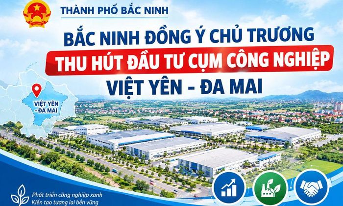 Bắc Ninh đồng ý chủ trương thu hút đầu tư Cụm công nghiệp Việt Yên - Đa Mai.