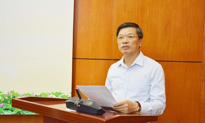 Đồng chí Đào Quang Khải phát biểu khai mạc hội thảo.