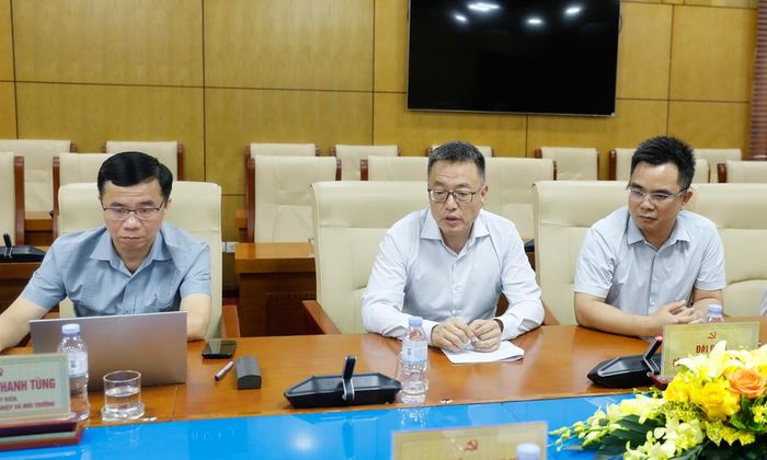  Đại diện Công ty trách nhiệm hữu hạn Goertek Điện Tử Việt Nam phát biểu. 