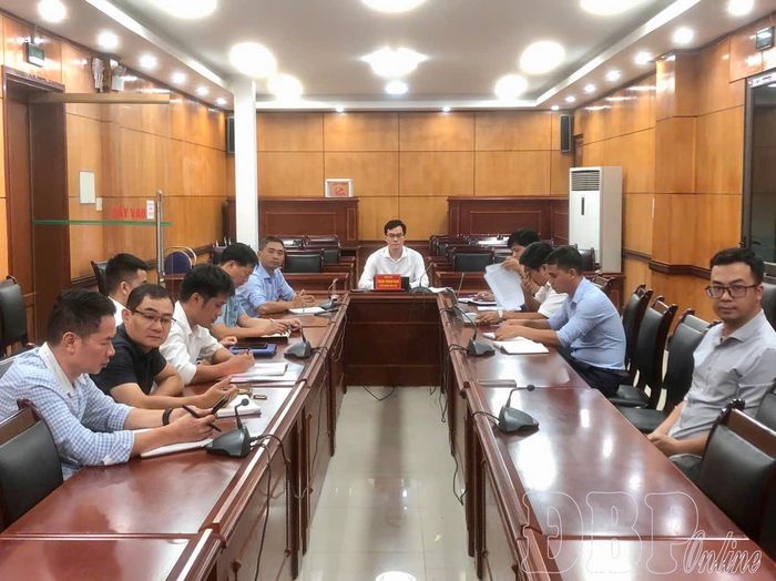 Phó Giám đốc phụ trách Sở Khoa học và Công nghệ Phạm Thanh Nam chủ trì buổi làm việc.