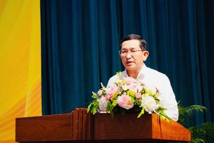 Đồng chí Mai Việt Trung - Ủy viên Ban Thường vụ Tỉnh ủy, Trưởng Ban Tổ chức Tỉnh ủy thông tin khái quát tình hình quy hoạch Ban Chấp hành Đảng bộ tỉnh, Ban Thường vụ Tỉnh ủy nhiệm kỳ 2025-2030. Ảnh: N.H